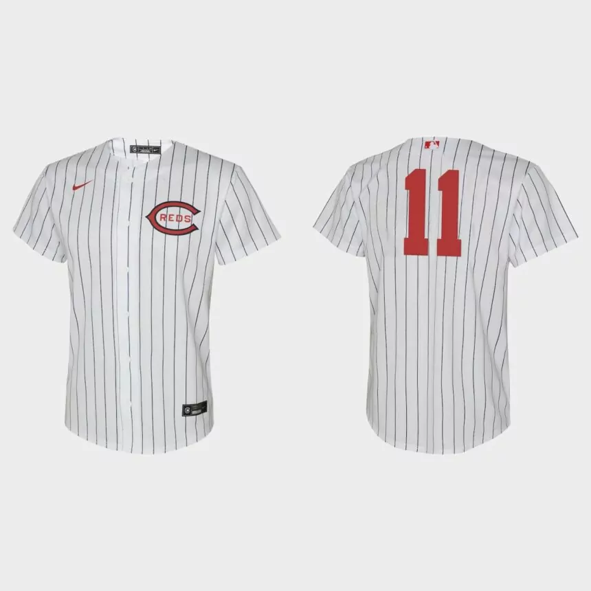 Youth Cincinnati Reds Barry Larkin White 2022 Field of Dreams Replica Jersey