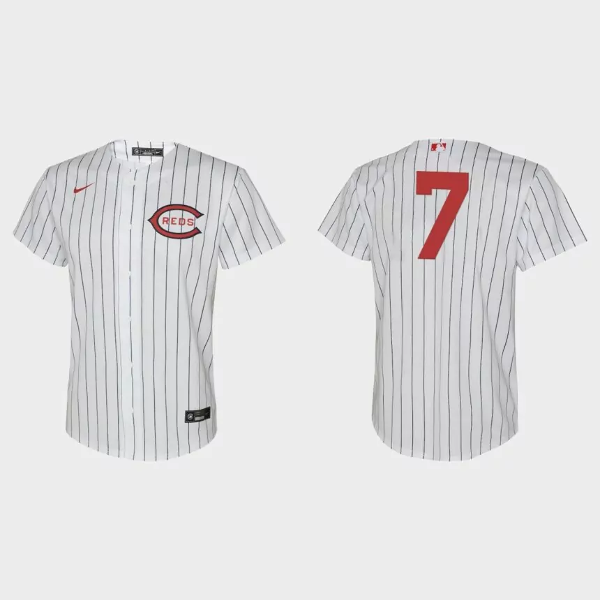 Youth Cincinnati Reds Donovan Solano White 2022 Field of Dreams Replica Jersey