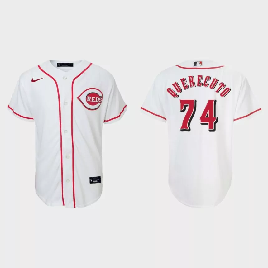 Youth Cincinnati Reds Juniel Querecuto White Replica Home Jersey