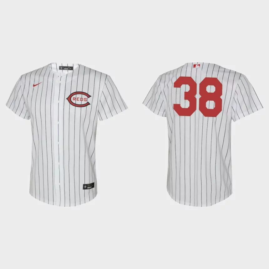 Youth Cincinnati Reds Justin Dunn White 2022 Field of Dreams Replica Jersey