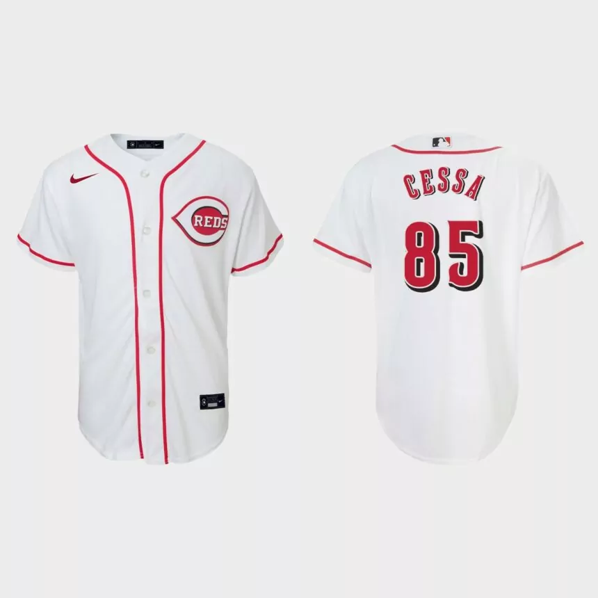 Youth Cincinnati Reds Luis Cessa White Replica Home Jersey