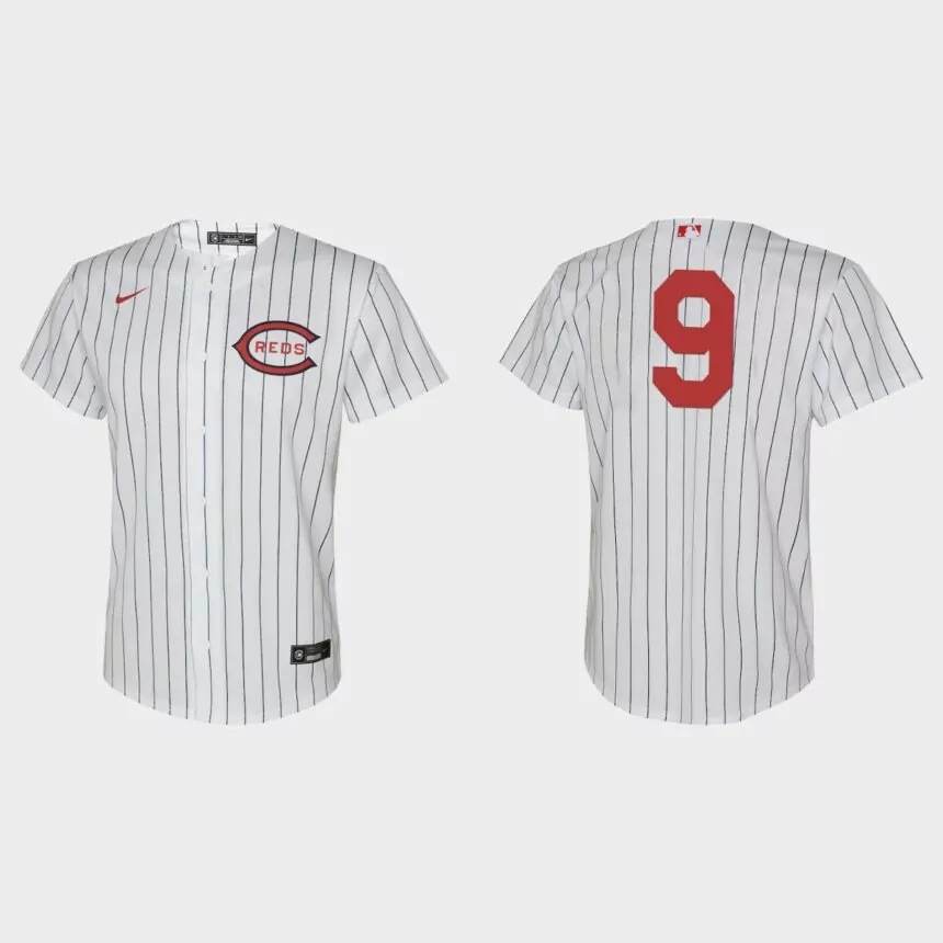 Youth Cincinnati Reds Mike Moustakas White 2022 Field of Dreams Replica Jersey