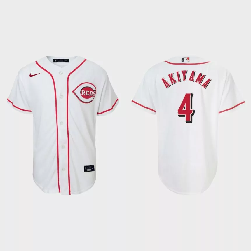 Youth Cincinnati Reds Shogo Akiyama White Replica Home Jersey