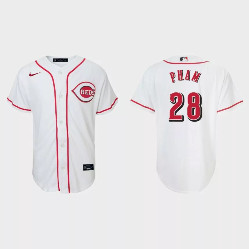 Youth Cincinnati Reds Tommy Pham White Replica Home Jersey