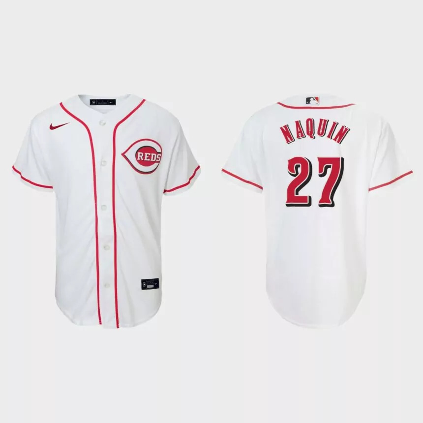 Youth Cincinnati Reds Tyler Naquin White Replica Home Jersey