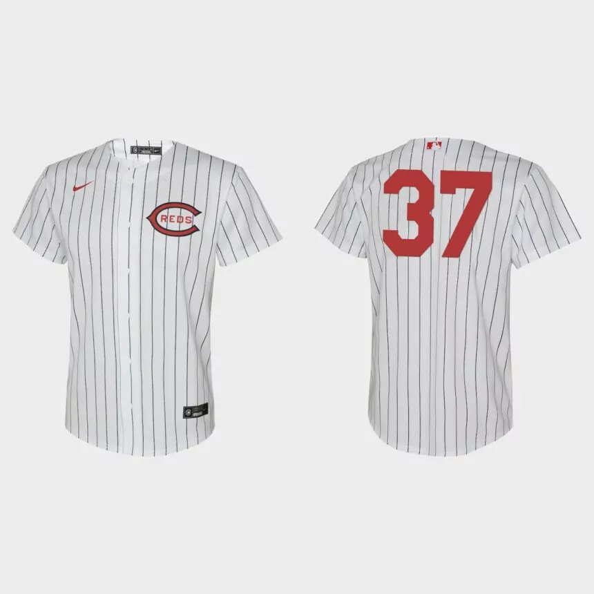 Youth Cincinnati Reds Tyler Stephenson White 2022 Field of Dreams Replica Jersey