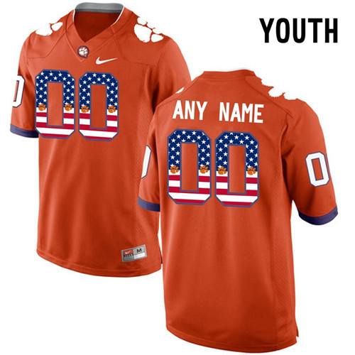 Youth Clemson Tigers Orange College Football Custom Limited Jersey
