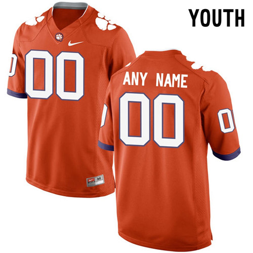 Youth Clemson Tigers Orange College Limited Football Customized Jersey
