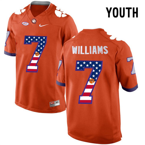 Youth Clemson Tigers Orange Mike Williams NCAA Football Fashion Jersey