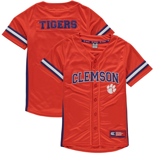 Youth Clemson Tigers Orange NCAA Baseball Jersey