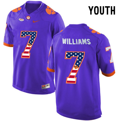 Youth Clemson Tigers Purple Mike Williams NCAA Football Fashion Jersey