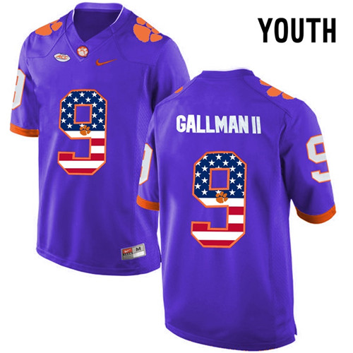 Youth Clemson Tigers Purple Wayne Gallman II NCAA Football Fashion Jersey