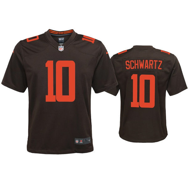 Youth Cleveland Browns #10 Anthony Schwartz Nike Brown Alternate Limited Jersey