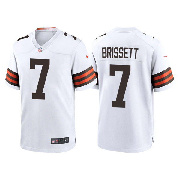 Youth Cleveland Browns #7 Jacoby Brissett Nike White Away Limited Jersey