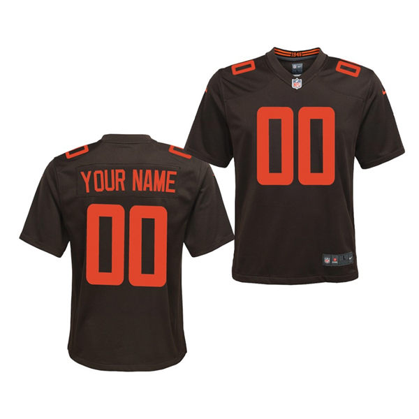 Youth Cleveland Browns Custom 2020 Brown Alternate Nike Legend Jersey