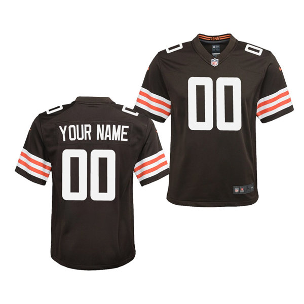 Youth Cleveland Browns Custom Don Fleming Otto Graham Joe Thomas Jim Brown Joe DeLamielleure Clay Matthews Nike Brow