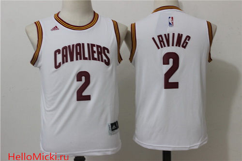 Youth Cleveland Cavaliers #2 Kyrie Irving New White Stitched NBA Adidas Swingman Jersey