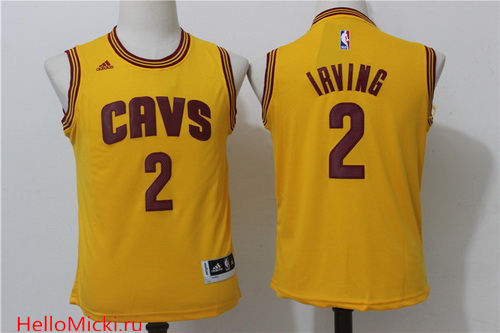 Youth Cleveland Cavaliers #2 Kyrie Irving New Yellow Stitched NBA Adidas Swingman Jersey