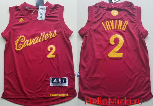 Youth Cleveland Cavaliers #2 Kyrie Irving adidas Burgundy Red 2016 Christmas Day Stitched NBA Swingman