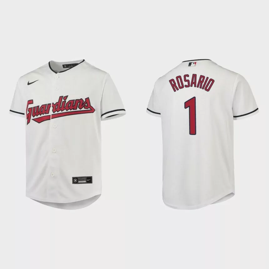 Youth Cleveland Guardians Amed Rosario White Replica Jersey