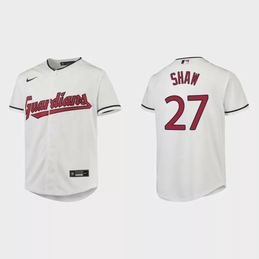 Youth Cleveland Guardians Bryan Shaw White Replica Jersey