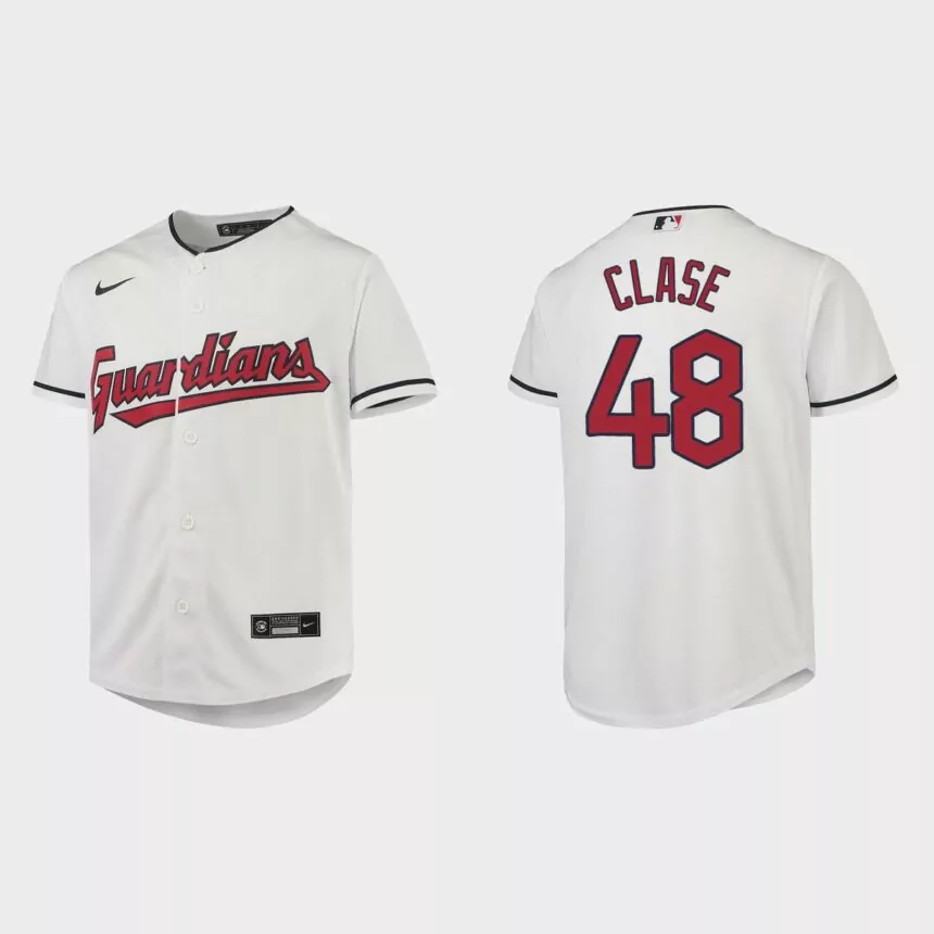 Youth Cleveland Guardians Emmanuel Clase White Replica Jersey