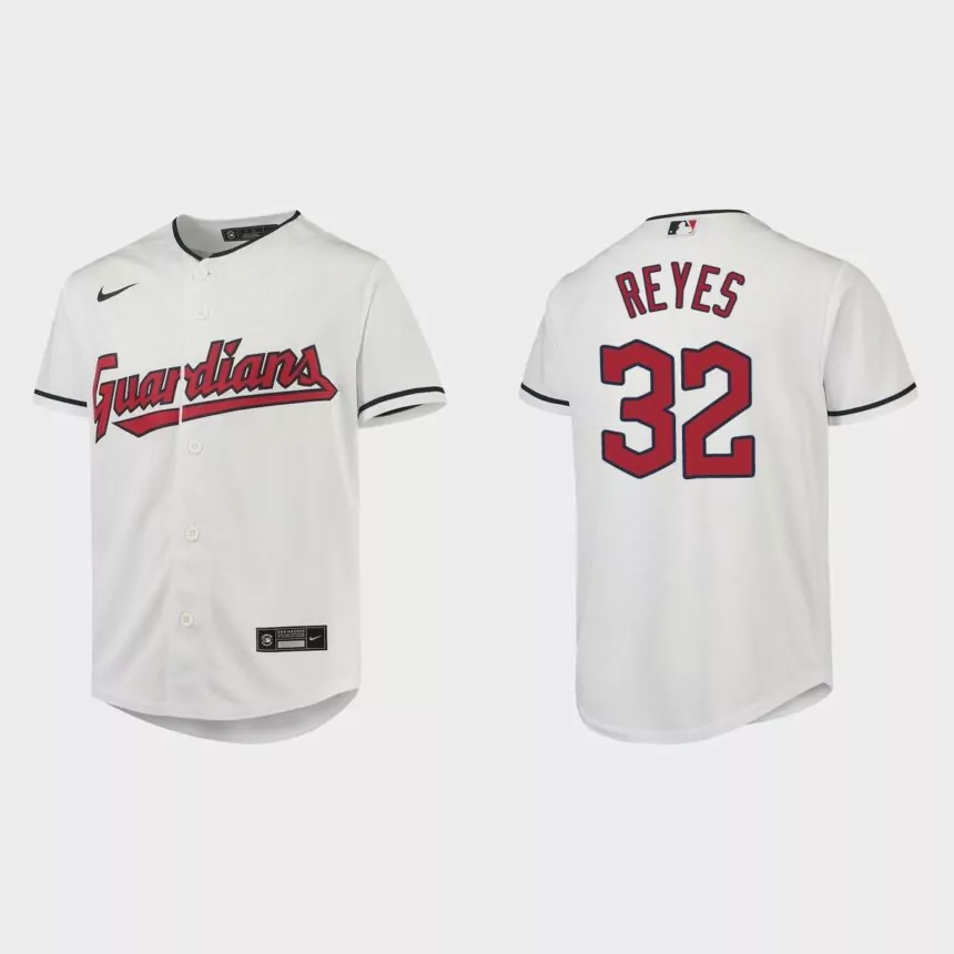 Youth Cleveland Guardians Franmil Reyes White Replica Jersey