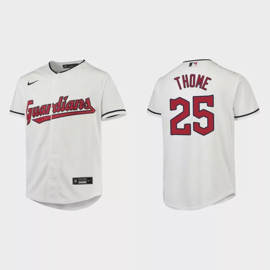 Youth Cleveland Guardians Jim Thome White Replica Jersey