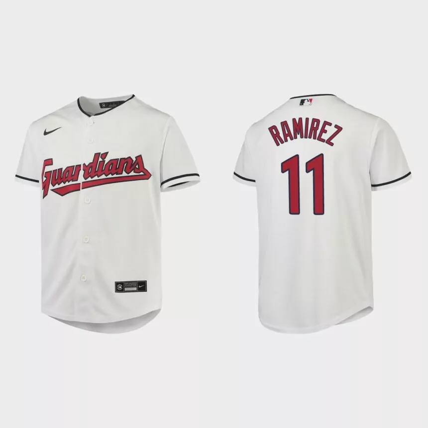 Youth Cleveland Guardians Jose Ramirez White Replica Jersey