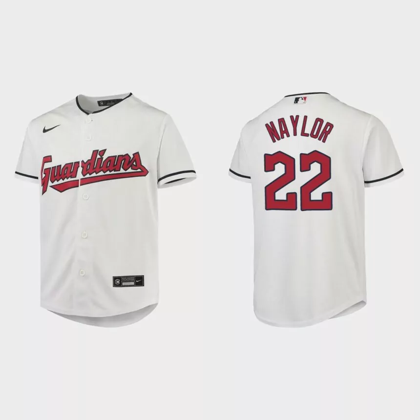 Youth Cleveland Guardians Josh Naylor White Replica Jersey