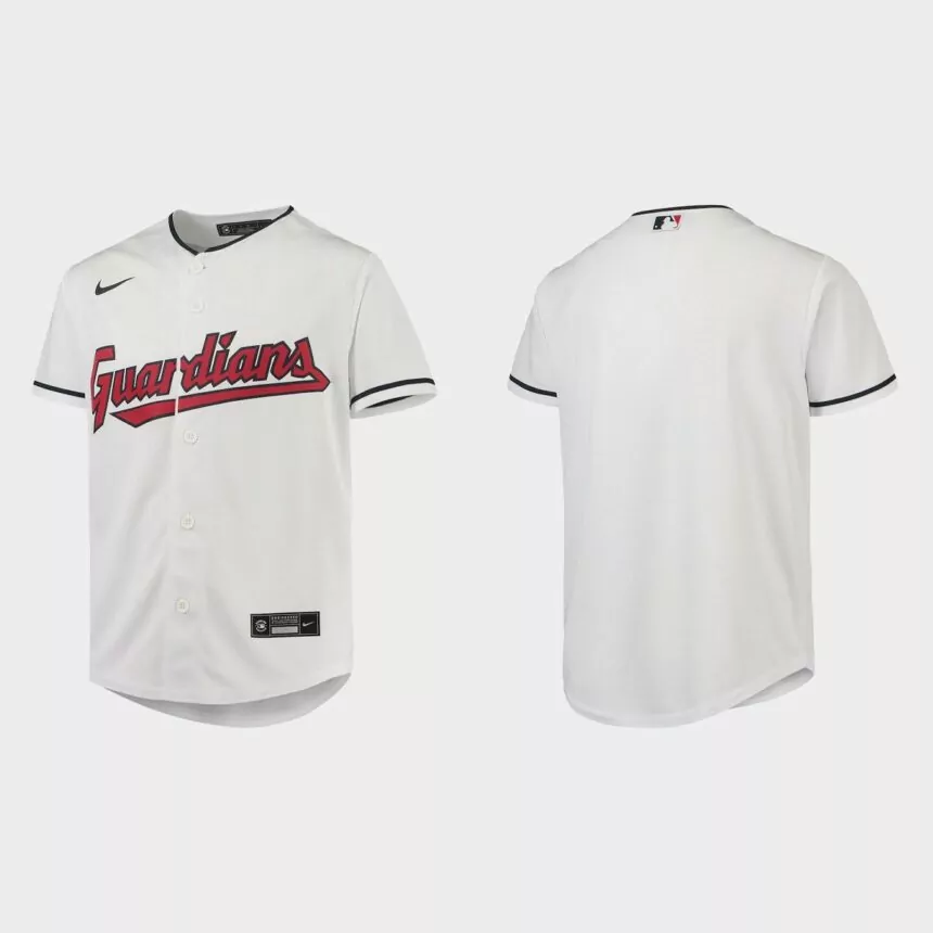 Youth Cleveland Guardians White Replica Jersey