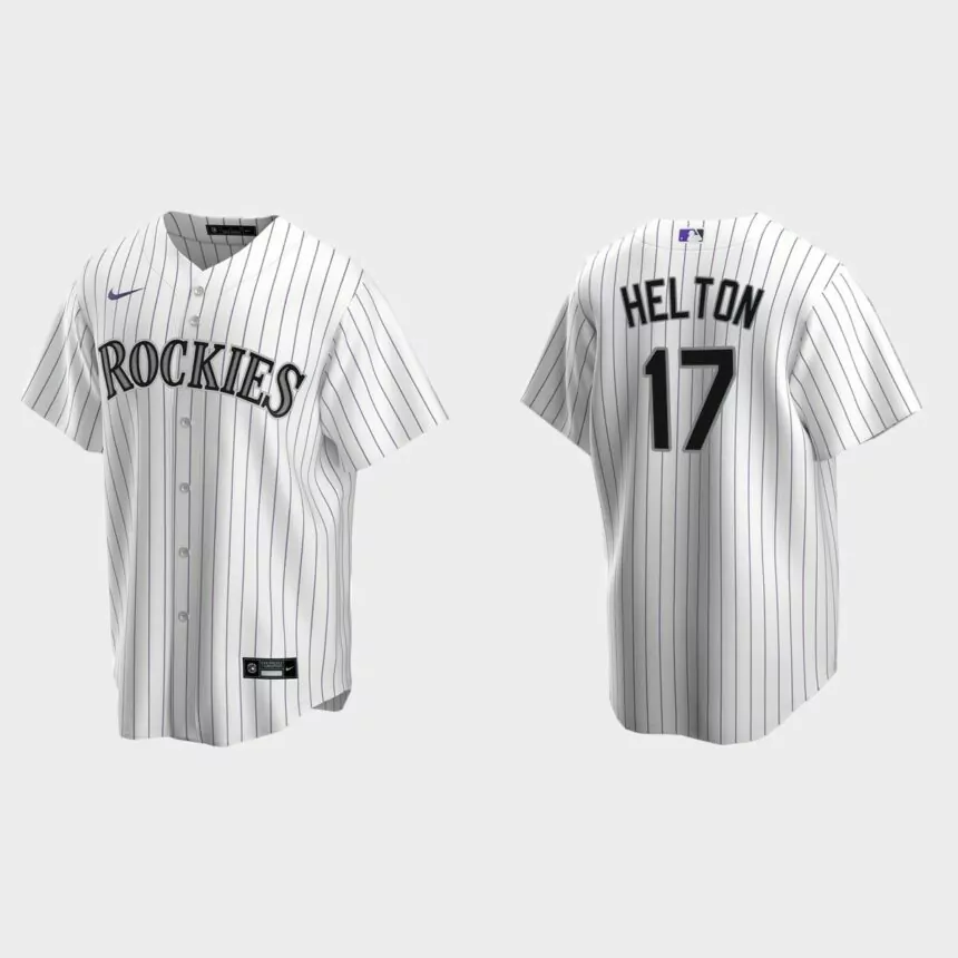 Youth Colorado Rockies #17 Todd Helton White Replica Home Jersey