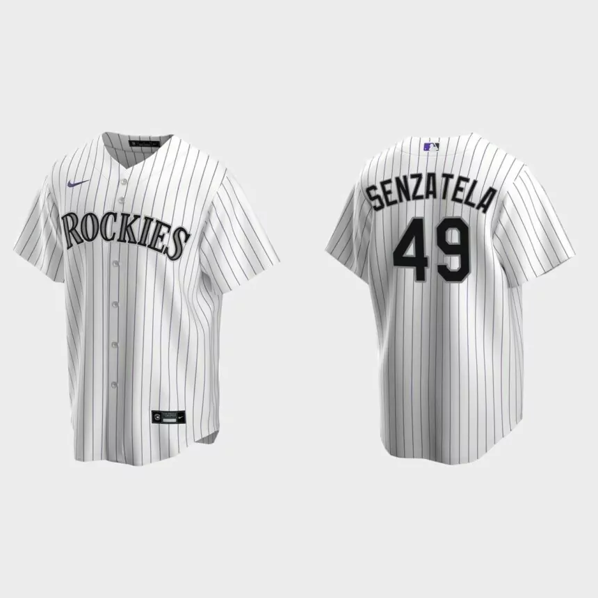 Youth Colorado Rockies #49 Antonio Senzatela White Replica Home Jersey