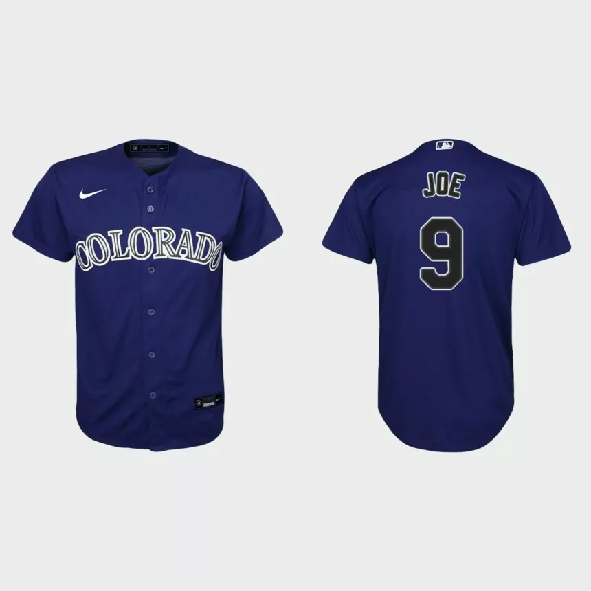 Youth Colorado Rockies Connor Joe Purple Replica Alternate Jersey