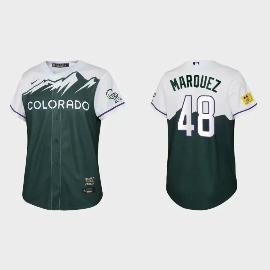 Youth Colorado Rockies German Marquez Green 2022 City Connect Replica Jersey