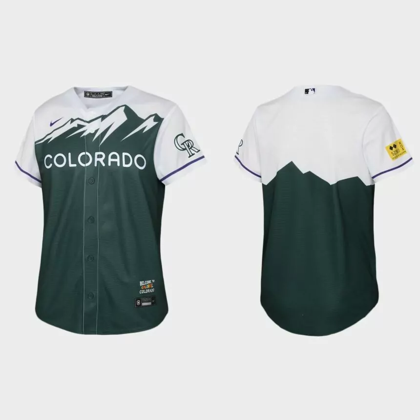 Youth Colorado Rockies Green 2022 City Connect Replica Jersey