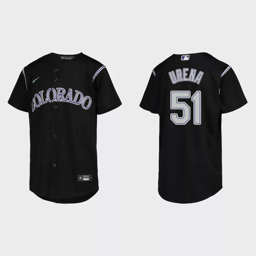 Youth Colorado Rockies Jose Urena Black Replica Jersey