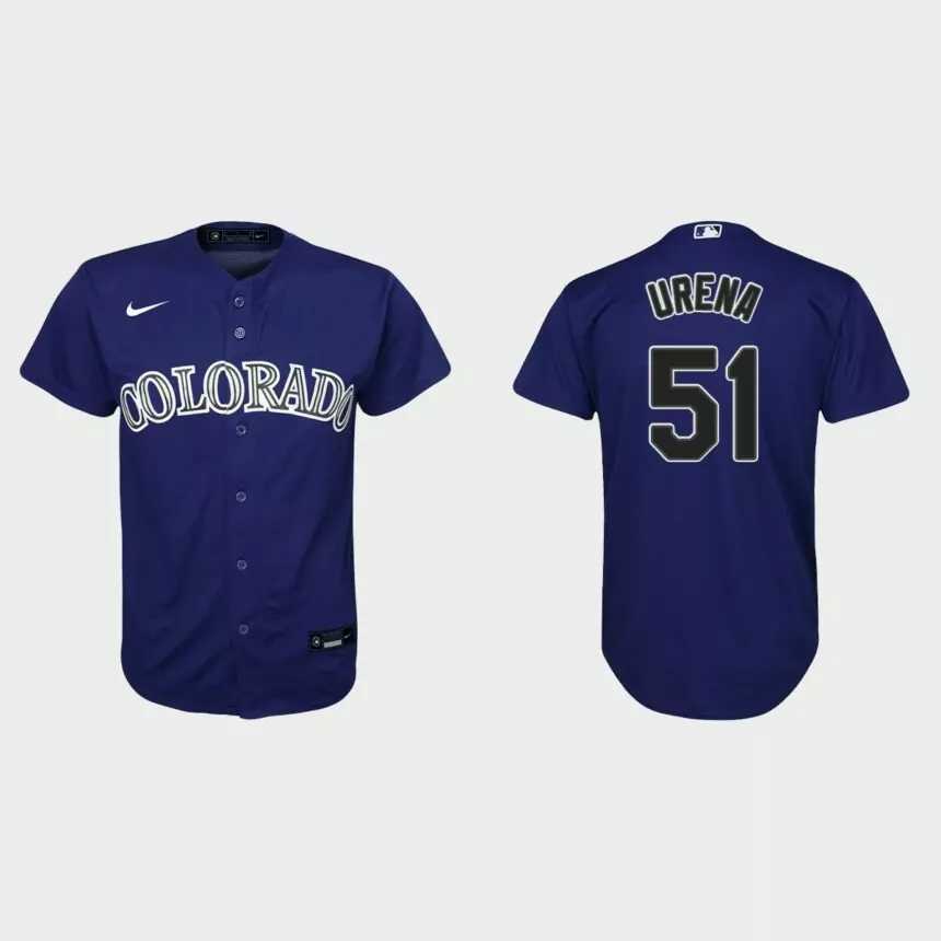 Youth Colorado Rockies Jose Urena Purple Replica Alternate Jersey