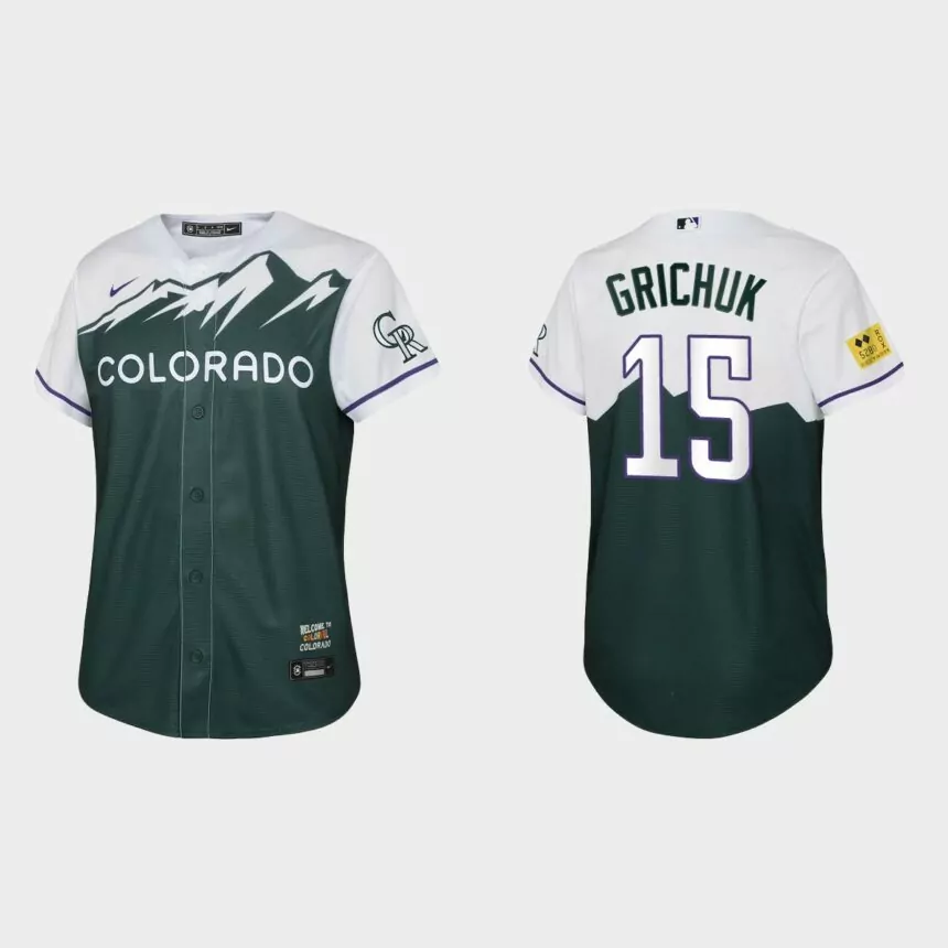 Youth Colorado Rockies Randal Grichuk Green 2022 City Connect Replica Jersey