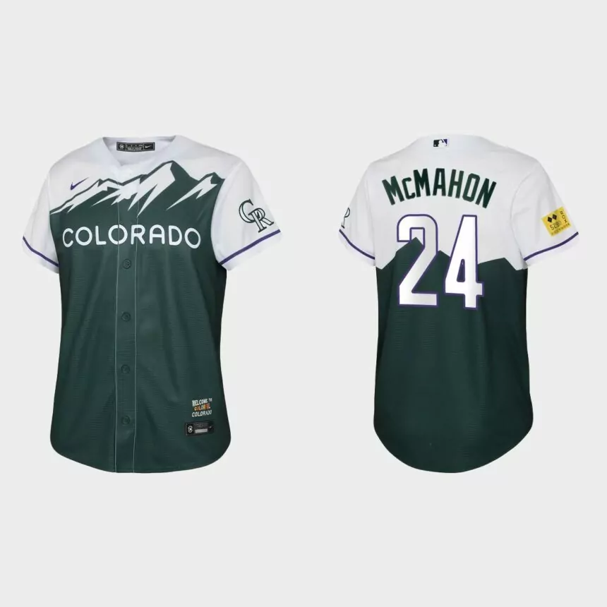 Youth Colorado Rockies Ryan McMahon Green 2022 City Connect Replica Jersey