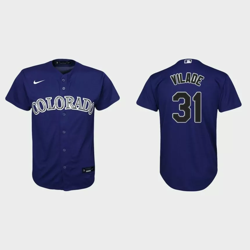 Youth Colorado Rockies Ryan Vilade Purple Replica Alternate Jersey