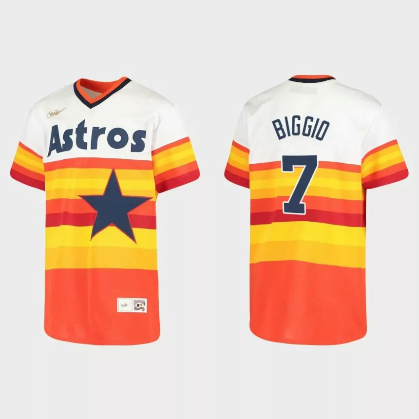 Youth Craig Biggio #7 Houston Astros Home Cooperstown Collection Jersey – White