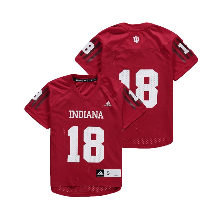 Youth Crimson Adidas College Football Indiana Hoosiers Replica Jersey