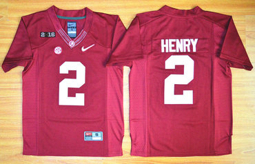Youth Crimson Tide #2 Derrick Henry Red 2016 National Championship Stitched NCAA Jersey
