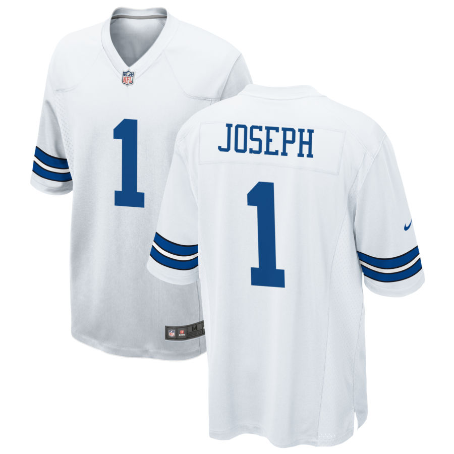 Youth Dallas Cowboys #1 Kelvin Joseph Nike White Limited Jersey