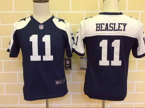 Youth Dallas Cowboys #11 Cole Beasley Navy Blue Thanksgiving Alternate NFL Nike Game Stitched Jersey