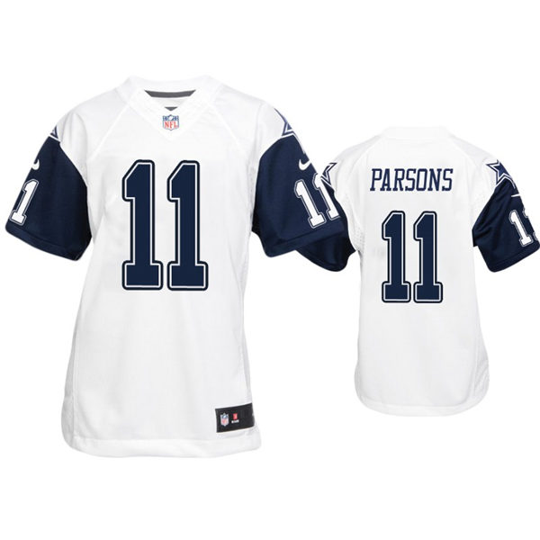 Youth Dallas Cowboys #11 Micah Parsons Nike White Color Rush Limited Jersey