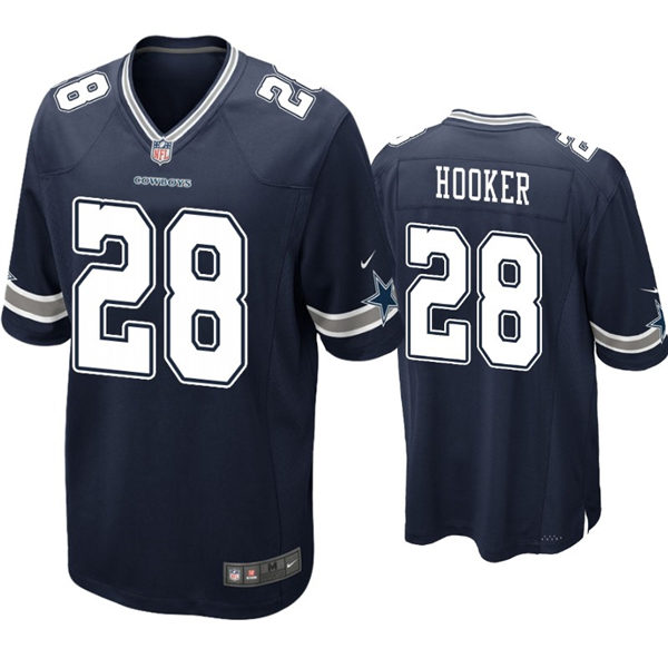 Youth Dallas Cowboys #28 Malik Hooker Nike Navy Team Color Limited Jersey