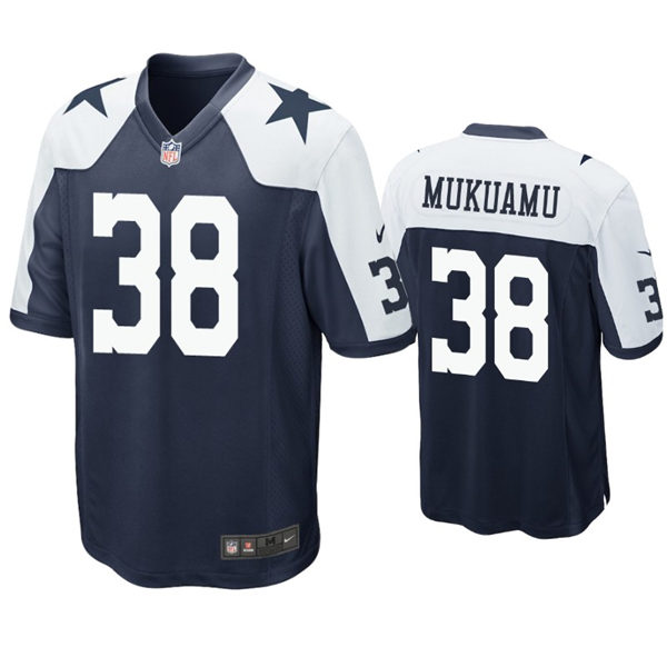 Youth Dallas Cowboys #38 Israel Mukuamu Nike Navy Alternate Limited Jersey