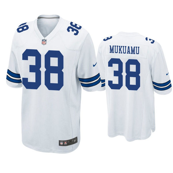 Youth Dallas Cowboys #38 Israel Mukuamu Nike White Limited Jersey
